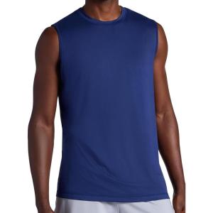 imageGaiam Mens Everyday Basic Muscle Tank Top Standard Fit Stretch Midweight MaterialMedieval Blue