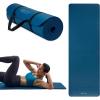 imageGaiam Essentials 25quot Thick 10mm Yoga ampamp Pilates Fitness ampamp Exercise Mat with EasyCinch Carrier Strap Cushion Support For Fitness and Gym WorkoutsNavy