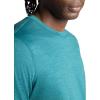 imageGaiam Mens Everyday Basic Crewneck Top Standard Fit Stretch Midweight MaterialSea Spray Heather
