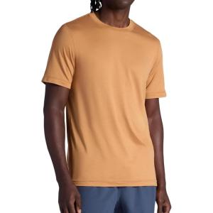 imageGaiam Mens Everyday Basic Crewneck Top Standard Fit Stretch Midweight MaterialBiscuit