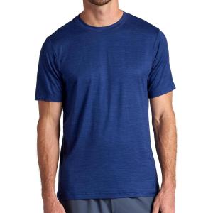 imageGaiam Mens Everyday Basic Crewneck Top Standard Fit Stretch Midweight MaterialMedieval Blue Heather