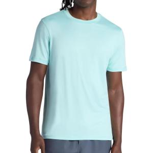 imageGaiam Mens Everyday Basic Crewneck Top Standard Fit Stretch Midweight MaterialPastel Turq