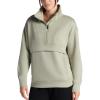 imageGaiam womens Popover Quarterzip Relaxed Cropped Fit Stretch Midweight MaterialSeagrass
