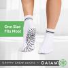 imageGaiam Grippy Crew Socks 2Pack GreyBlack NonSlip FullToe Comfort Grippers for Yoga Pilates Dance and Home Workouts Universal Fit Grip Socks for Indoor and Outdoor Activities