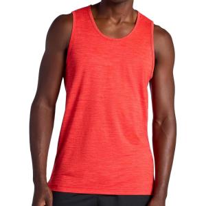 imageGaiam Mens Everyday Basic Tank Top Standard Fit Stretch Midweight Jersey MaterialPoppy Red Heather