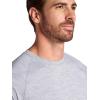 image:imageGaiam Mens Everyday Basic Raglan Top Standard Fit Stretch Midweight Jersey MaterialSleet Heather