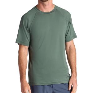 image:imageGaiam Mens Everyday Basic Raglan Top Standard Fit Stretch Midweight Jersey MaterialDuck Green