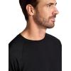image:imageGaiam Mens Supine Crewneck Top Relaxed Fit Stretch Midweight MaterialBlack