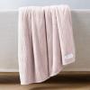 image:imageGaiam Super Soft Velvetloft Warp Knit Blanket Twin Size Plush Comfort Warm Blanket with Carved Texture TourmalineBlush
