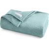image:imageGaiam Super Soft Velvetloft Warp Knit Blanket Twin Size Plush Comfort Warm Blanket with Carved Texture TourmalineOcean