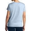 image:imageGaiam Womens Align Marled TShirt Relaxed Fit Stretch Midweight Heathered Material HighLow HemBlue Fog Heather