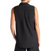 image:imageGaiam Womens On The Move Woven Tank Top Standard Fit Stretch Lightweight MaterialBlack Tap Shoe