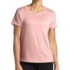 image:imageGaiam Womens Align Marled TShirt Relaxed Fit Stretch Midweight Heathered Material HighLow HemCandlelight Peach Heather