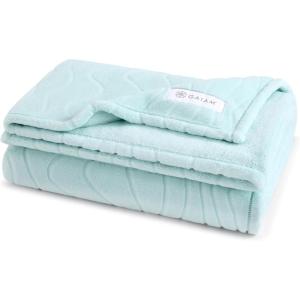 image:imageGaiam Super Soft Velvetloft Warp Knit Blanket Twin Size Plush Comfort Warm Blanket with Carved Texture TourmalinePale Auqa