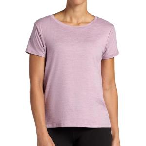 image:imageGaiam Womens Align Marled TShirt Relaxed Fit Stretch Midweight Heathered Material HighLow HemSea Fog Heather