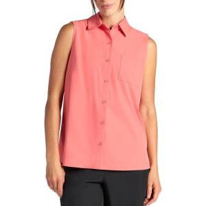 image:imageGaiam Womens On The Move Woven Tank Top Standard Fit Stretch Lightweight MaterialSpiced Coral