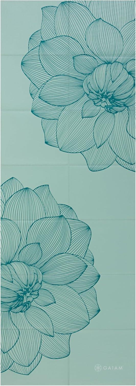 image:imageGaiam Yoga Mat  Folding Travel Fitness amp Exercise Mat  Foldable Yoga Mat for All Types of Yoga Pilates amp Floor Workouts 68L x 24W x 2mm ThickSerene Dahlias
