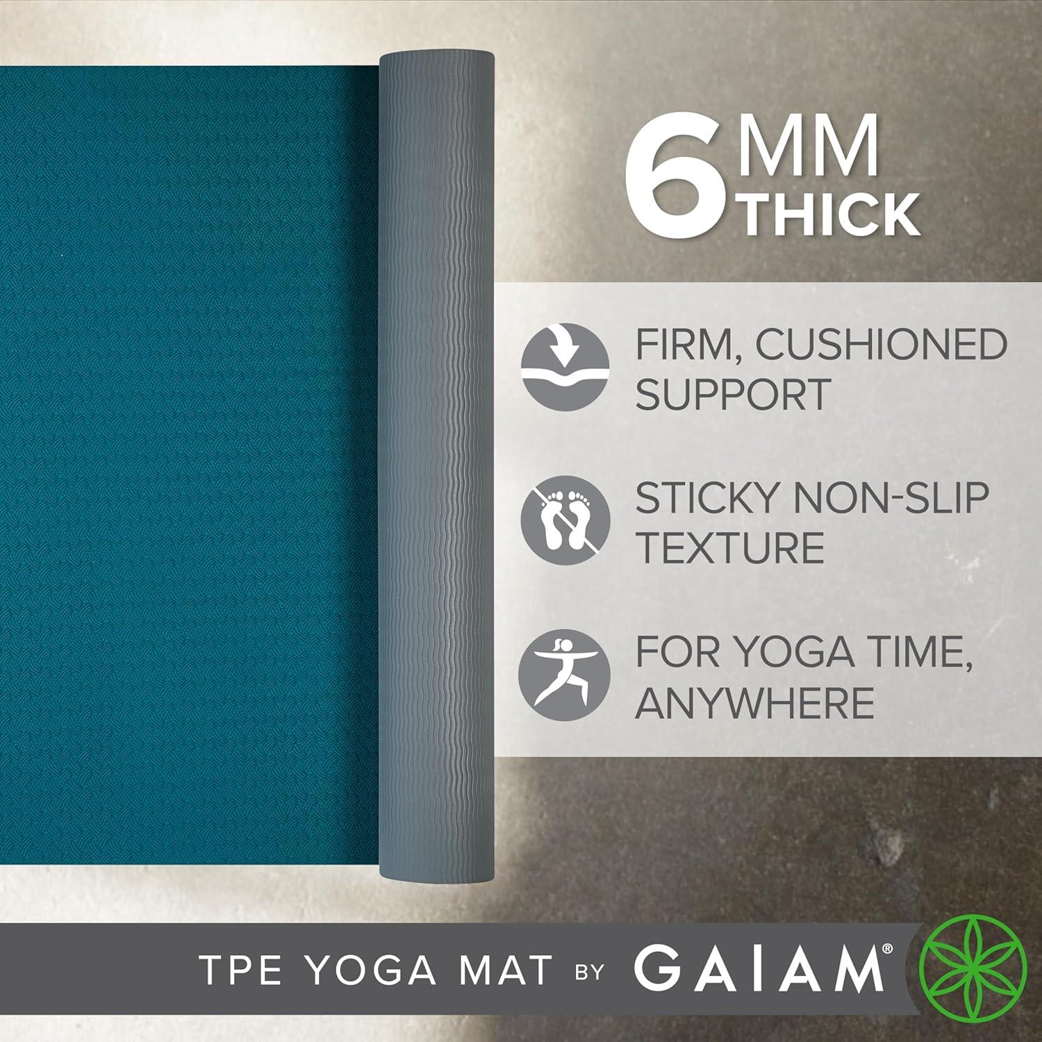 image:imageGaiam Yoga Mat Performance TPE Exercise amp Fitness Mat for All Types of Yoga Pilates amp Floor ExercisesLake