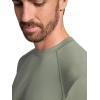 image:imageGaiam Mens Bliss Balance Long Sleeve Crewneck Top Standard Fit Stretch Midweight MaterialSea Spray  Bliss Balance