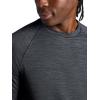 image:imageGaiam Mens Power Long Sleeve Crewneck Top Standard Fit Stretch Heavyweight Fleece MaterialBlack Heather