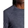 image:imageGaiam Mens Power Long Sleeve Crewneck Top Standard Fit Stretch Heavyweight Fleece MaterialEbony Heather
