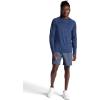 image:imageGaiam Mens Power Long Sleeve Crewneck Top Standard Fit Stretch Heavyweight Fleece MaterialNavy Heather