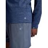 image:imageGaiam Mens Power Long Sleeve Crewneck Top Standard Fit Stretch Heavyweight Fleece MaterialNavy Heather