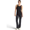 image:imageGaiam Womens Marled HighRise Flare Pant Slim Fit 315 Inseam Stretch Midweight Heathered MaterialBlack Heather Tap Shoe