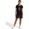 image:imageGaiam Womens Mindful Flower Graphic Crewneck TShirt Relaxed Fit Stretch Lightweight Material Curved HemBlack Tap Shoe  Diamond
