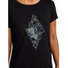 image:imageGaiam Womens Mindful Flower Graphic Crewneck TShirt Relaxed Fit Stretch Lightweight Material Curved HemBlack Tap Shoe  Diamond