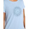 image:imageGaiam Womens Mindful Flower Graphic Crewneck TShirt Relaxed Fit Stretch Lightweight Material Curved HemBlue Fog  Moon