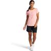 image:imageGaiam Womens Mindful Flower Graphic Crewneck TShirt Relaxed Fit Stretch Lightweight Material Curved HemCandlelight Peach  Diamond