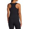 image:imageGaiam Womens Ribbed Crewneck Tank Top Cropped Fit Stretch Midweight Material MoistureWickingBlack Tap Shoe