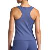 image:imageGaiam Womens Ribbed Crewneck Tank Top Cropped Fit Stretch Midweight Material MoistureWickingBlue Indigo
