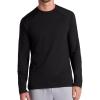 image:imageGaiam Mens Bliss Balance Long Sleeve Crewneck Top Standard Fit Stretch Midweight MaterialBlack  Bliss Balance
