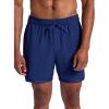 image:imageGaiam Mens Lunge 5 Short Standard Fit Stretch Lightweight Material MoistureWickingMedieval Blue