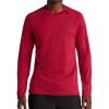 image:imageGaiam Mens Power Long Sleeve Crewneck Top Standard Fit Stretch Heavyweight Fleece MaterialBiking Red Heather
