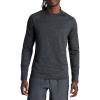 image:imageGaiam Mens Power Long Sleeve Crewneck Top Standard Fit Stretch Heavyweight Fleece MaterialBlack Heather