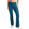 image:imageGaiam Womens Marled HighRise Flare Pant Slim Fit 315 Inseam Stretch Midweight Heathered MaterialReflecting Pond Heather