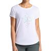 image:imageGaiam Womens Mindful Flower Graphic Crewneck TShirt Relaxed Fit Stretch Lightweight Material Curved HemBright White  Diamond