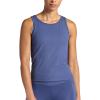 image:imageGaiam Womens Ribbed Crewneck Tank Top Cropped Fit Stretch Midweight Material MoistureWickingBlue Indigo