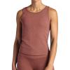 image:imageGaiam Womens Ribbed Crewneck Tank Top Cropped Fit Stretch Midweight Material MoistureWickingCafe Mocha