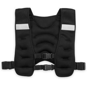 image:imageGaiam Weighted Vest Black 8lb Adjustable Exercise Vest for Cardio and Strength SweatResistant Polyester Workout Gear with Reflective Elements and Balanced Iron Sand Weight