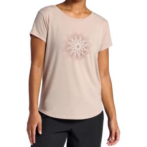 image:imageGaiam Womens Mindful Flower Graphic Crewneck TShirt Relaxed Fit Stretch Lightweight Material Curved HemMushroom  Moon