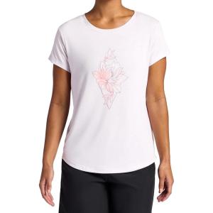 image:imageGaiam Womens Mindful Flower Graphic Crewneck TShirt Relaxed Fit Stretch Lightweight Material Curved HemOrchid Hush  Diamond