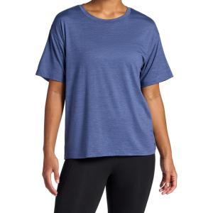 image:imageGaiam Womens Oversized Performance TShirt Oversized Fit Stretch Lightweight MaterialBlue Indigo Heather