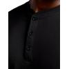 image:imageGaiam Mens Bliss Balance Short Sleeve Henley TopBlack