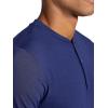 image:imageGaiam Mens Bliss Balance Short Sleeve Henley TopMedieval Blue
