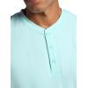 image:imageGaiam Mens Bliss Balance Short Sleeve Henley TopPastel Turq