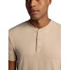 image:imageGaiam Mens Bliss Balance Short Sleeve Henley TopWhite Pepper